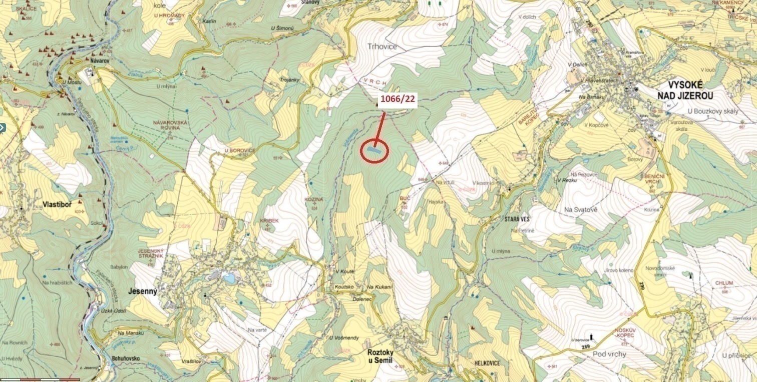 Lesní pozemek o výměře 5 035 m2, podíl 14/15, k.ú.