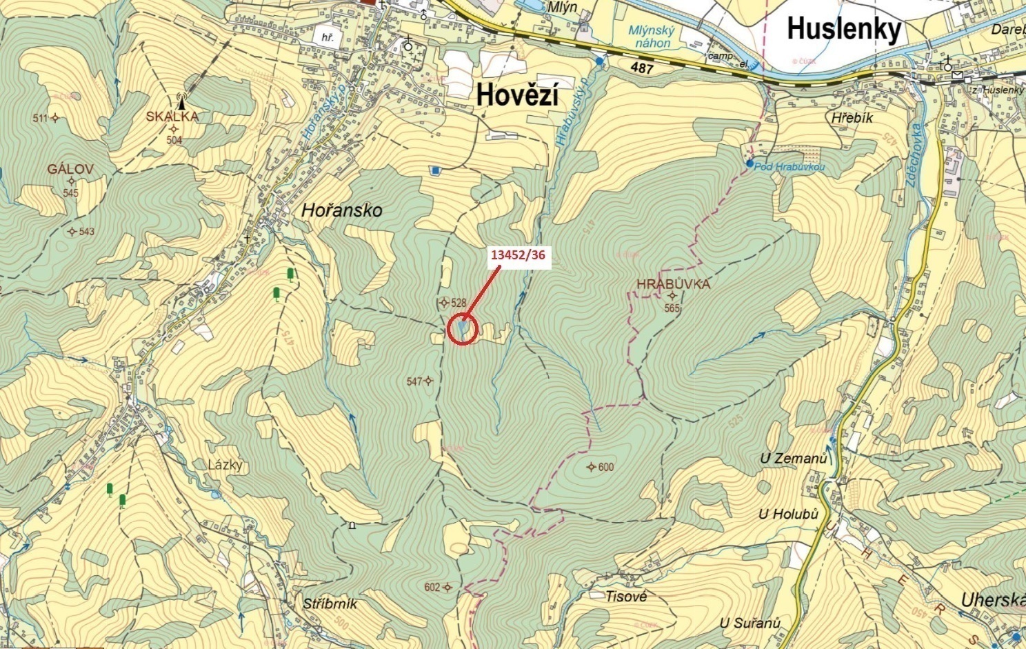 Lesní pozemek o výměře 1 217 m2, podíl 1/1, k.ú.